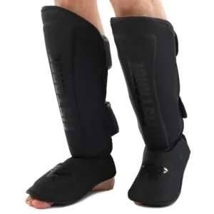 Aparatori Picioare Fistrage Piele Negru Mat - Fightshop