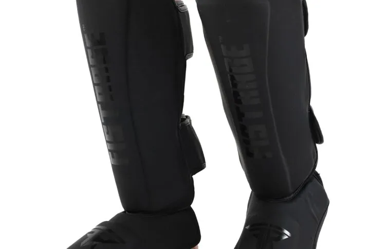 Aparatori Picioare Fistrage Piele Negru Mat - Fightshop