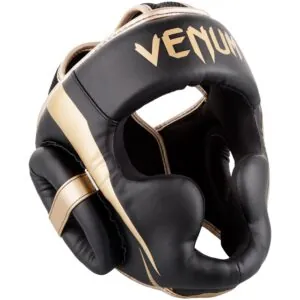 Шлем Боксерский Venum Elite Чёрный/Золотой - Fightshop