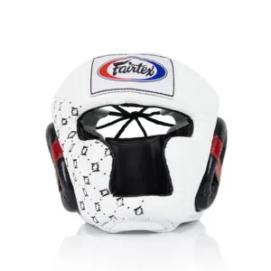 Casca Inchisa Fairtex HG10 Piele Alb/Negru M-XL - Fightshop